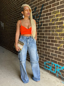 Wide Leg Acid Denim