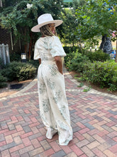 Load image into Gallery viewer, Botanical Linen Empire Top &amp; Pant Set