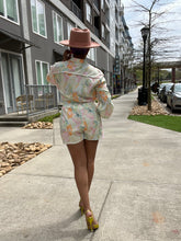 Load image into Gallery viewer, Curvy Pastel Floral Romper (XL - 3XL)