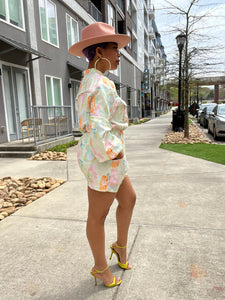 Curvy Pastel Floral Romper (XL - 3XL)