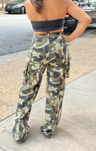 Load image into Gallery viewer, Camo Denim Cargo Pants