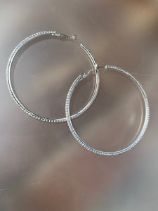 Blingy Large Hoops - Silver or Gold
